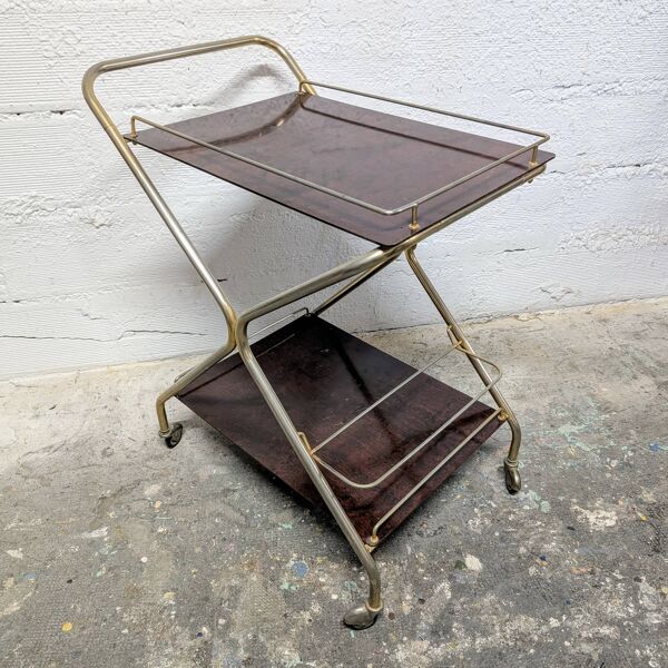 Desserte vintage roulante