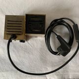 Old spot lamp, square, golden, to table, Aric cubes 70s