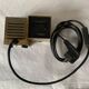 Old spot lamp, square, golden, to table, Aric cubes 70s