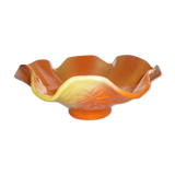 Plat saladier jaune et orange en céramique