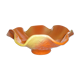 Yellow and orange ceramic salad dish