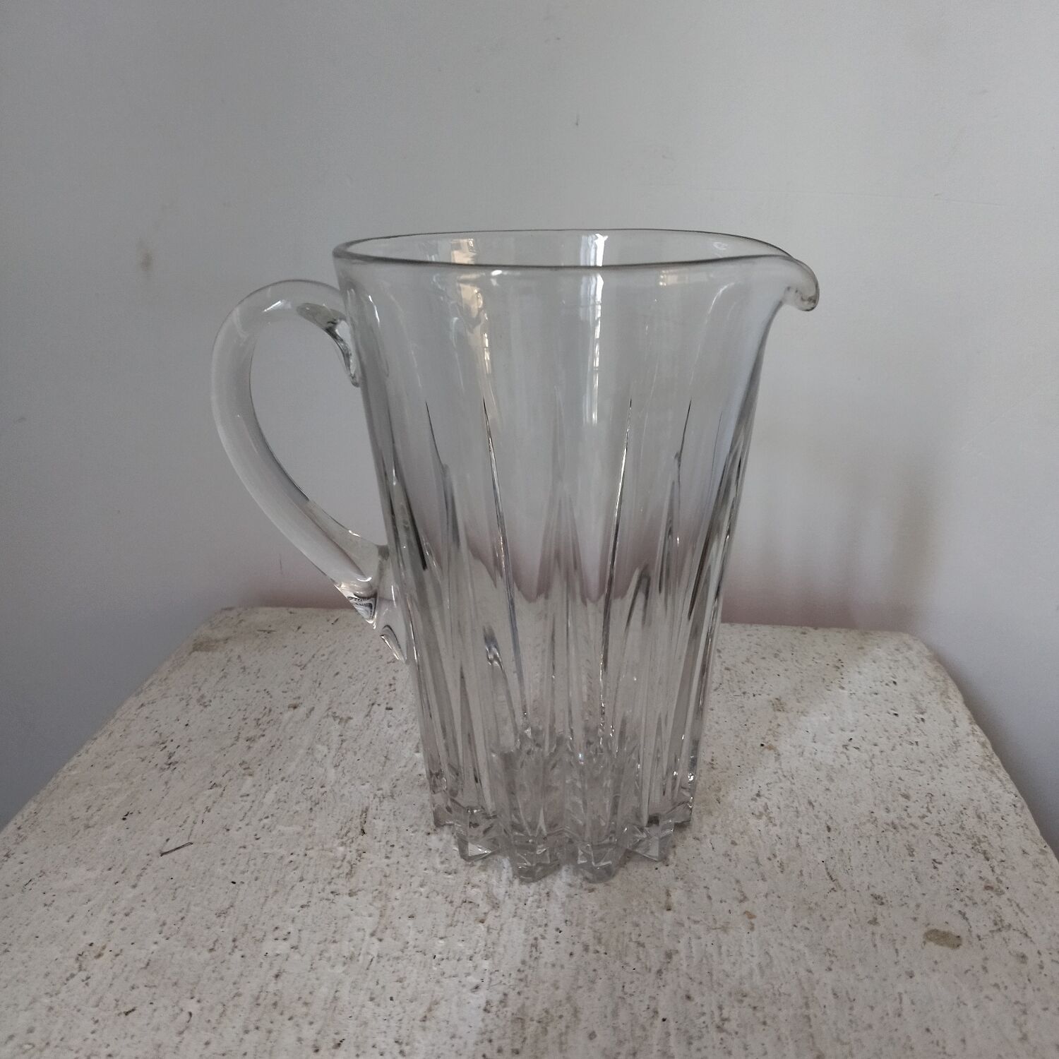 Pitcher old blown glass molded