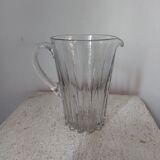 Pichet broc ancien verre soufflé moulé