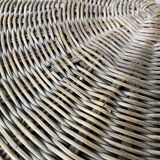 Round wicker coffee table from the 60s