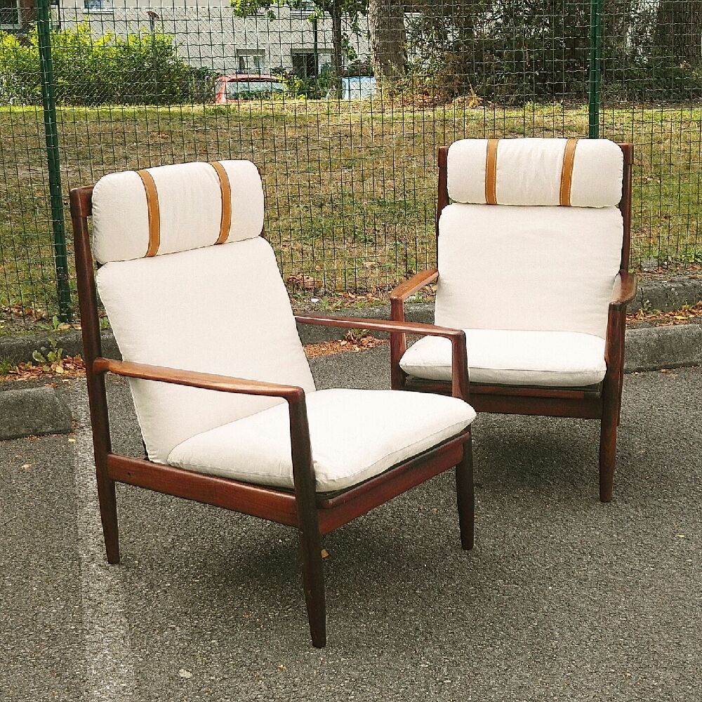 Pair of armchairs by Grete Jalk, Glostrup Publishing, Denmark