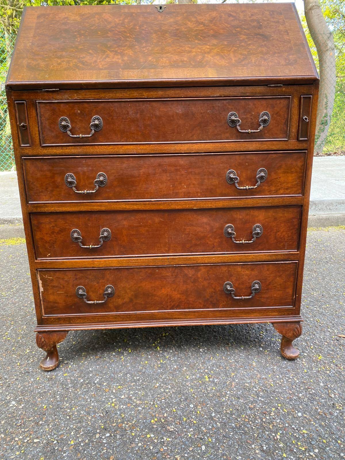 Secrétaire Chippendale en bois du XIXème