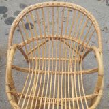 Paire de fauteuils en rotin