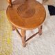 Antique wooden chair - oak - folk art - brutalist