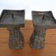 Large Brutalist German Bronze Candleholders, 1960s, Set of 2