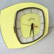 Pendule, Bayard wall clock in yellow formica from the 60s