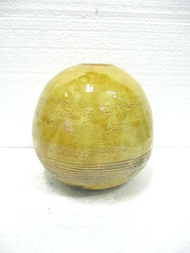 Homemade ceramic "ball" vase