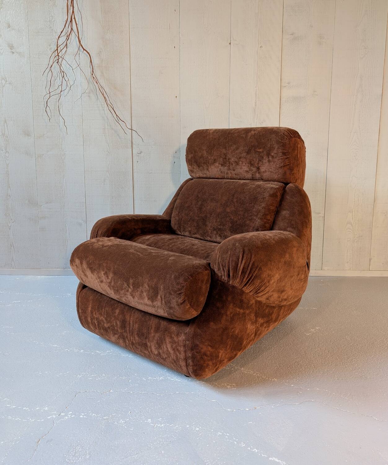 Velvet armchair