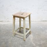 Vintage wooden workshop stool