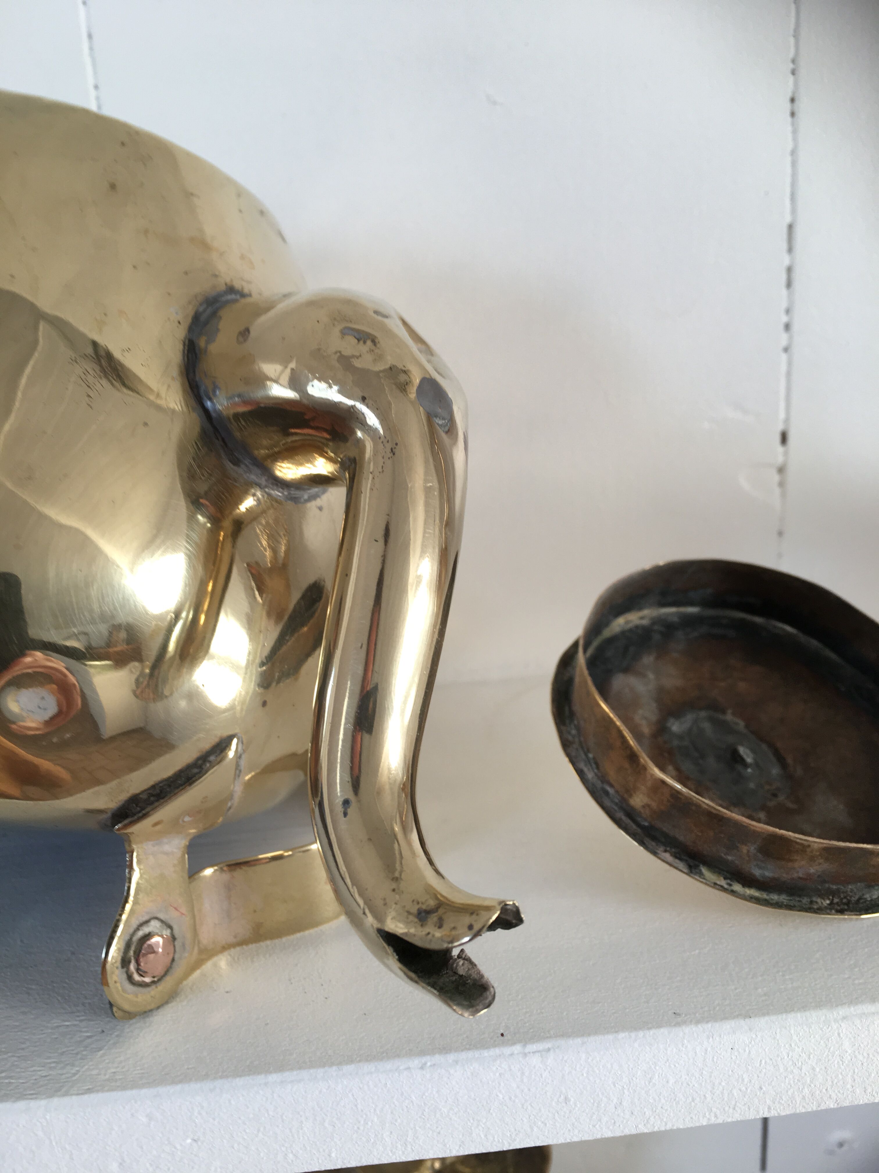 Napoleon III period gilded copper kettle