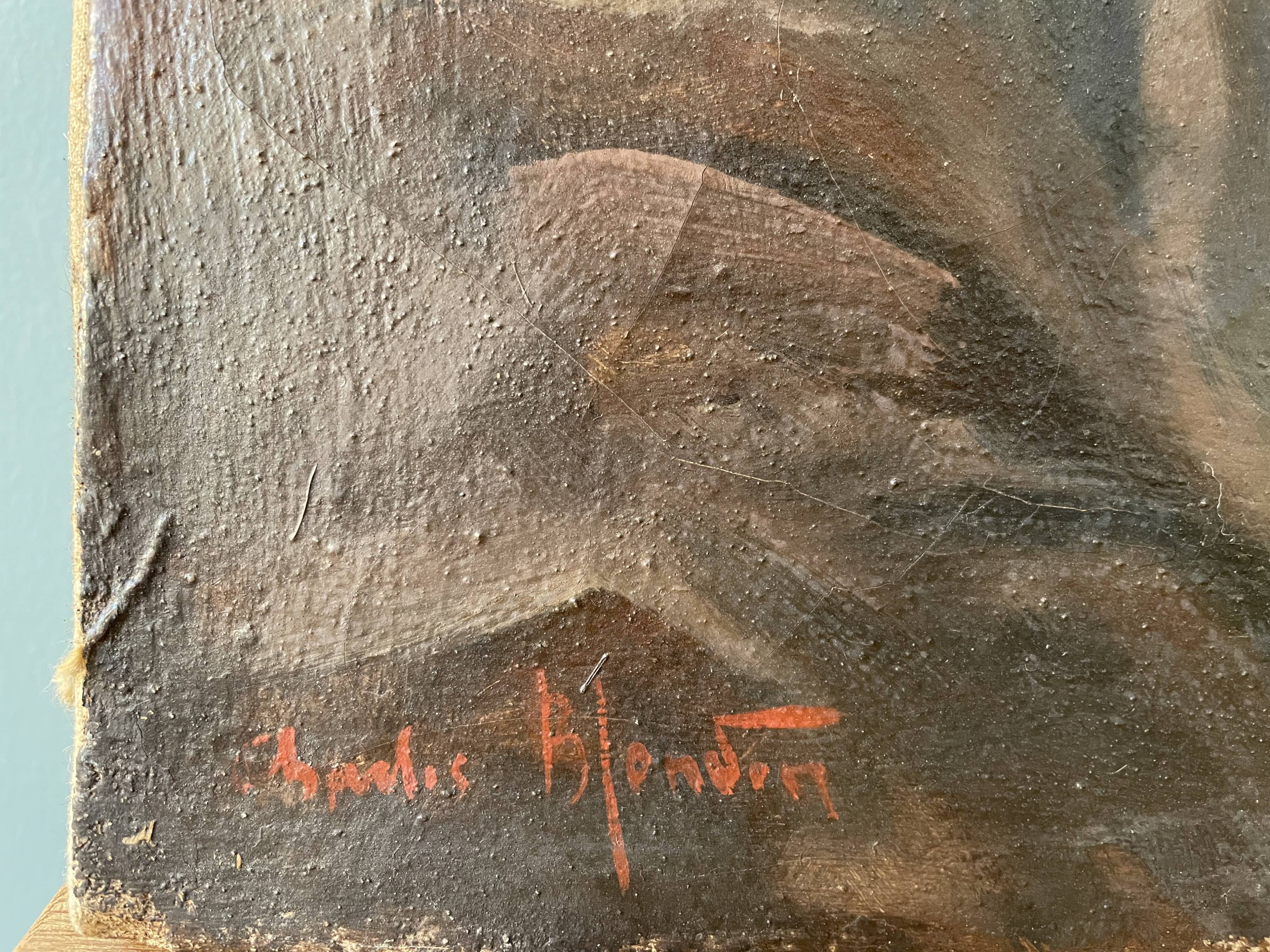 Tableau ancien signé Charles Blondin