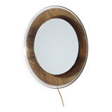 Decorative wall mirror with lighting by M. Furgeri, Italy, 1960s