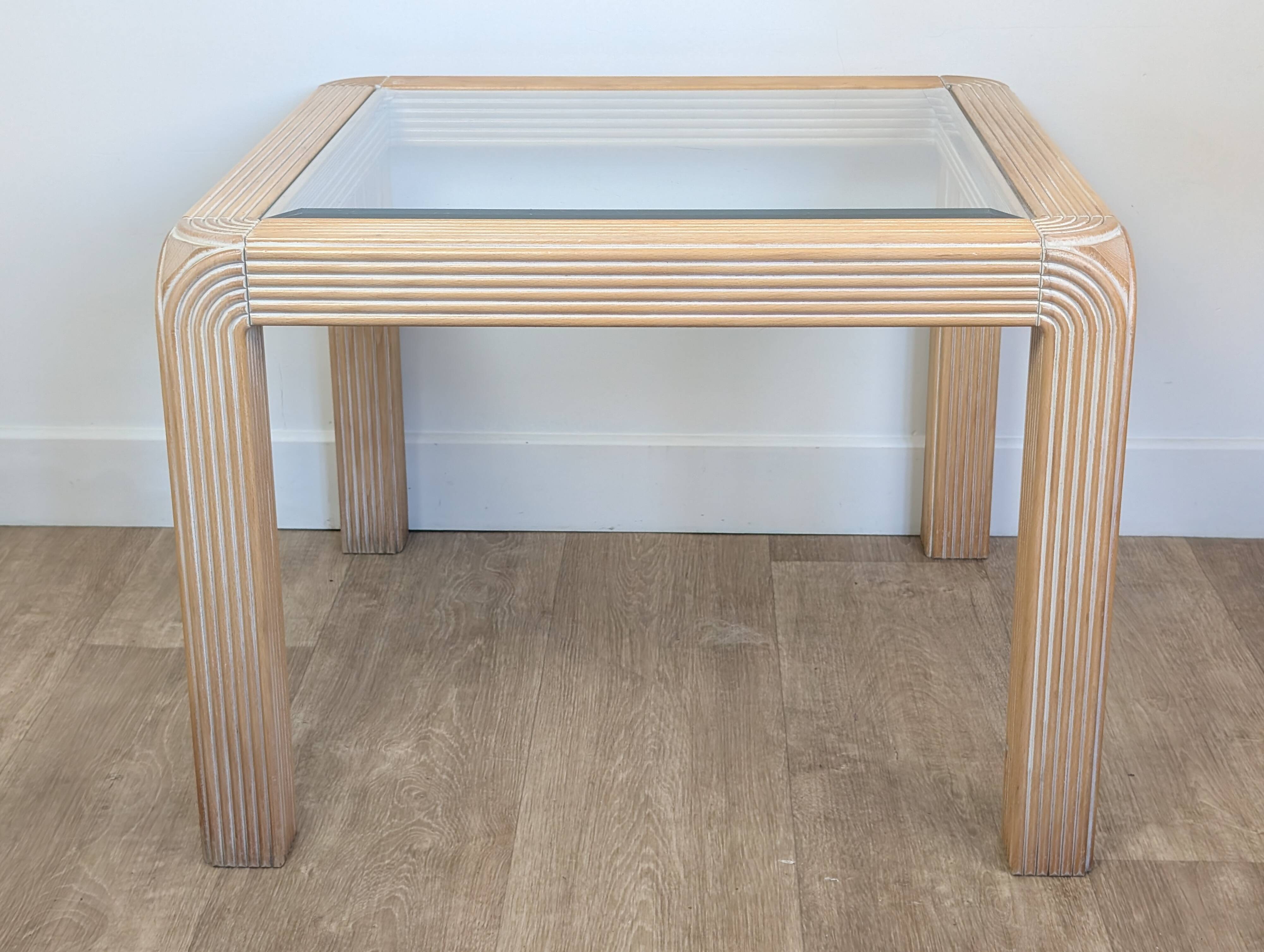 Wood and glass coffee table