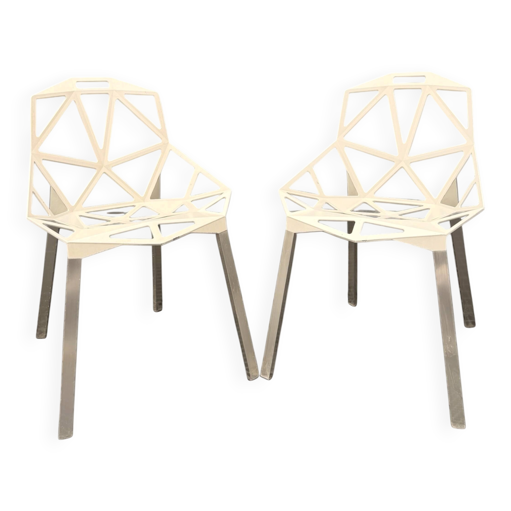 Pair of Chair One Magis Off-White Chairs | Konstantin Grcic