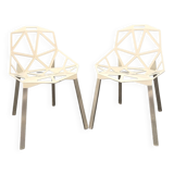 Pair of Chair One Magis Off-White Chairs | Konstantin Grcic