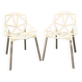 Pair of Chair One Magis Off-White Chairs | Konstantin Grcic