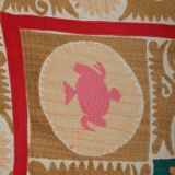 Hand knotted rug, vintage Turkish rug 117x125 cm
