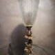 Lampe bronze  art nouveau tulipe pressé du style muller degue schneider 32x10 art deco
