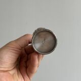 Set of 6 antique egg cups in patinated metal