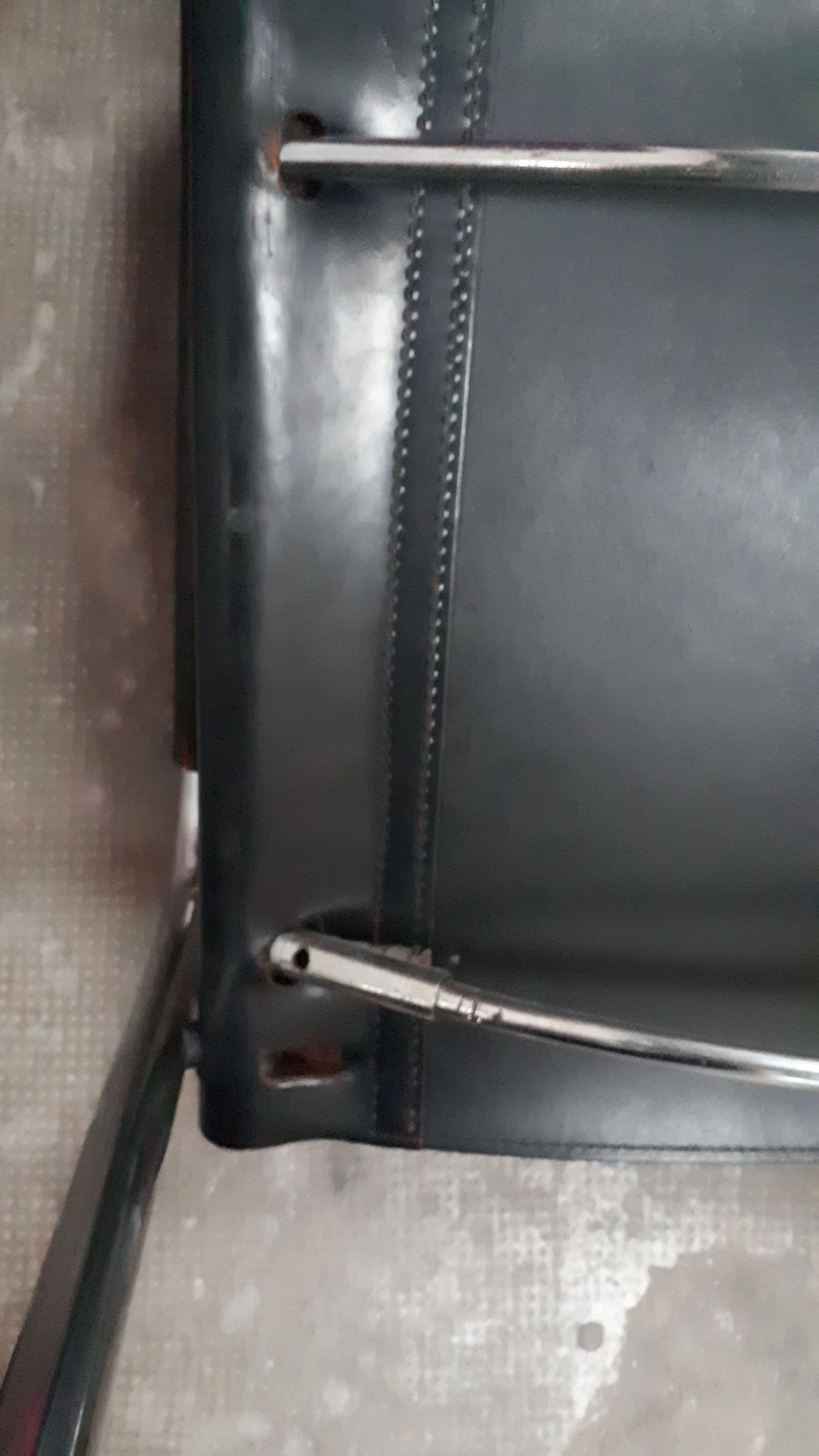 chair design vintage tubes chrome leather black