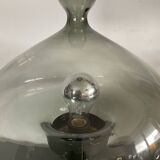 Vintage blown glass and metal lamp