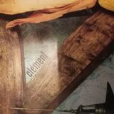 Plate meal sheet metal 1960 signed Clément