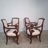 4 mahogany chairs from the Restoration period