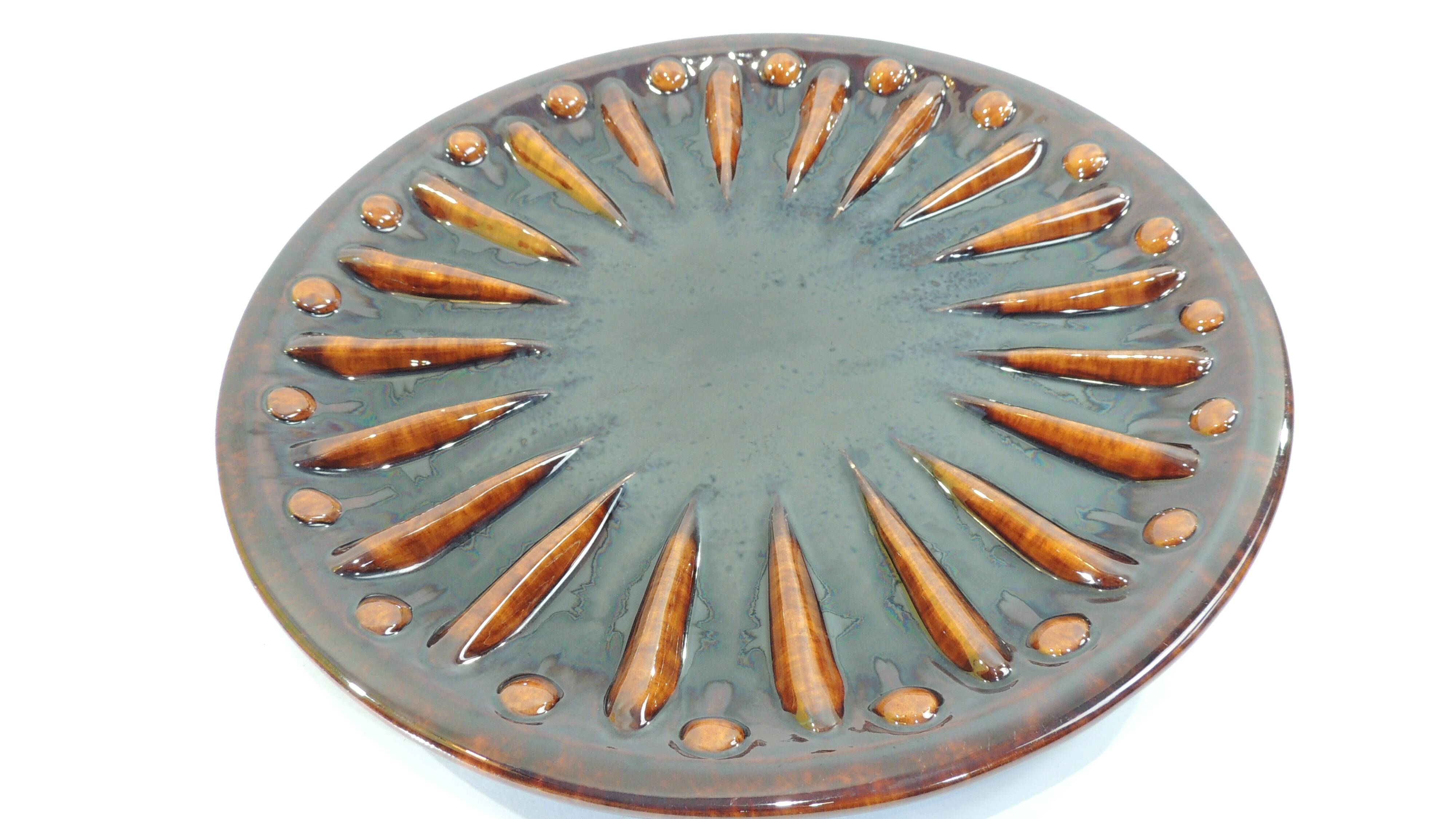 Magnificent "Soleil" dish Louis Giraud / Vallauris / Vintage