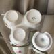 Mustard pot in floral porcelain
