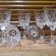 Set de 6 verres à pied en cristal ciselé vintage Shell
