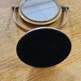Brass standing mirror