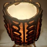 Lampe de table en rotin. Espagne, années 1980