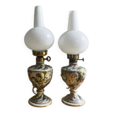 Paire de lampes de table en porcelaine portugaise limitée et numérotée par Alconaca