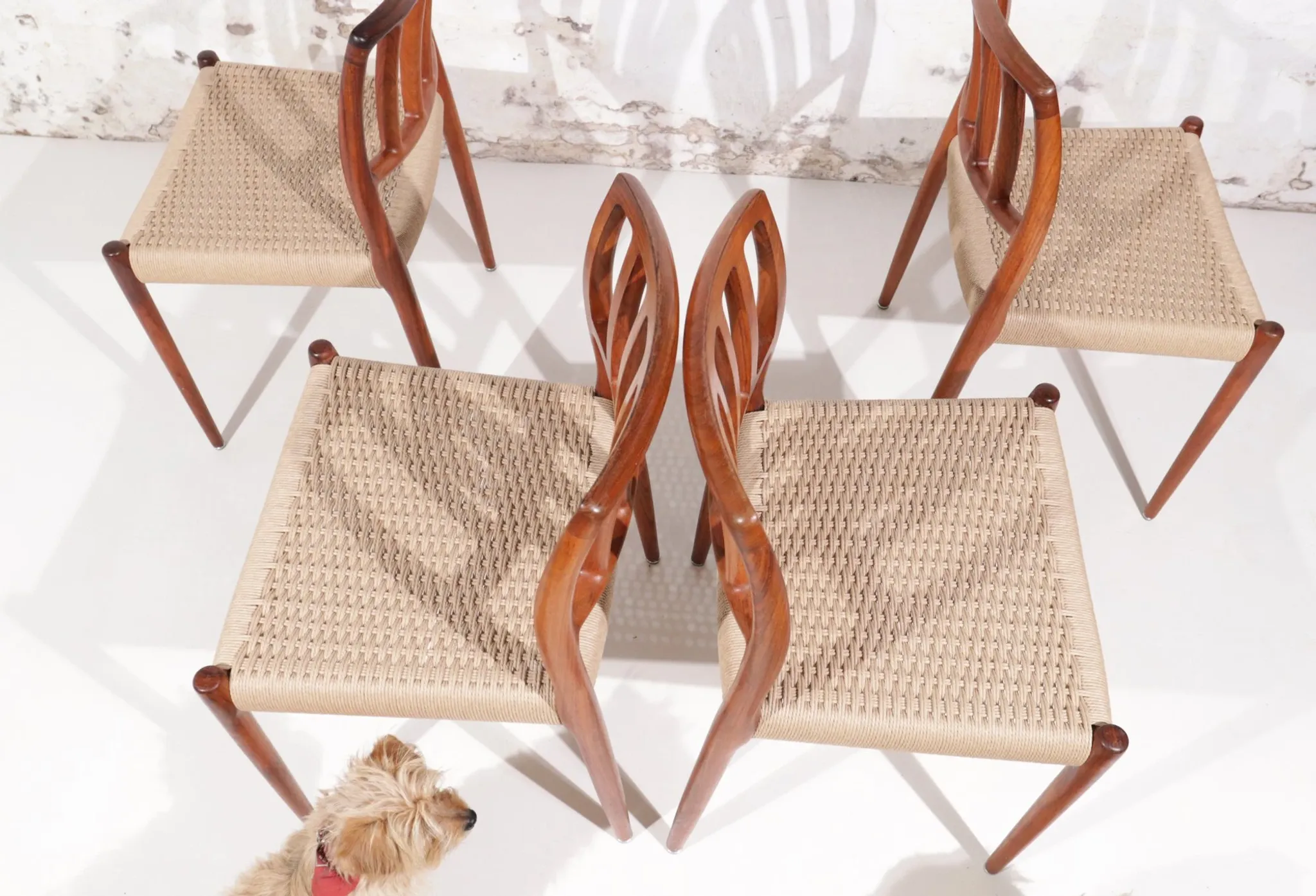 Set of 4 Niels Moller Model 83 rosewood dining chairs, Denmark, 1975