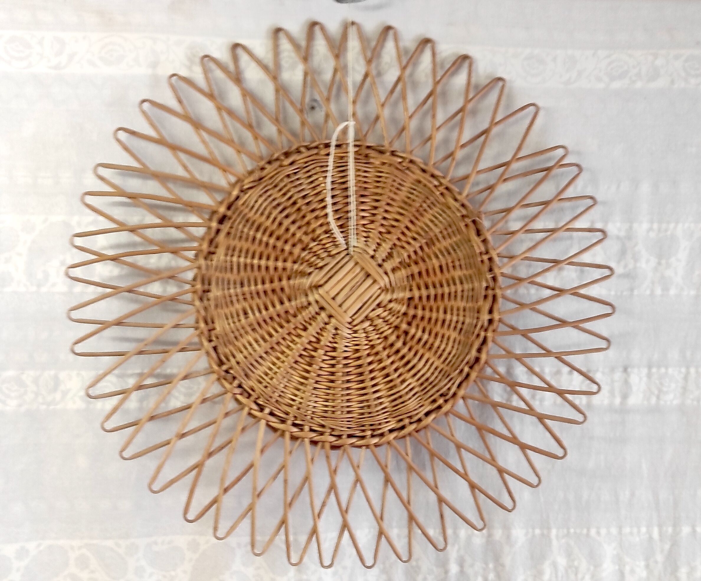 Rattan sun mirror – 50s/60s