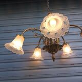 Bronze chandelier of Art Nouveau inspiration