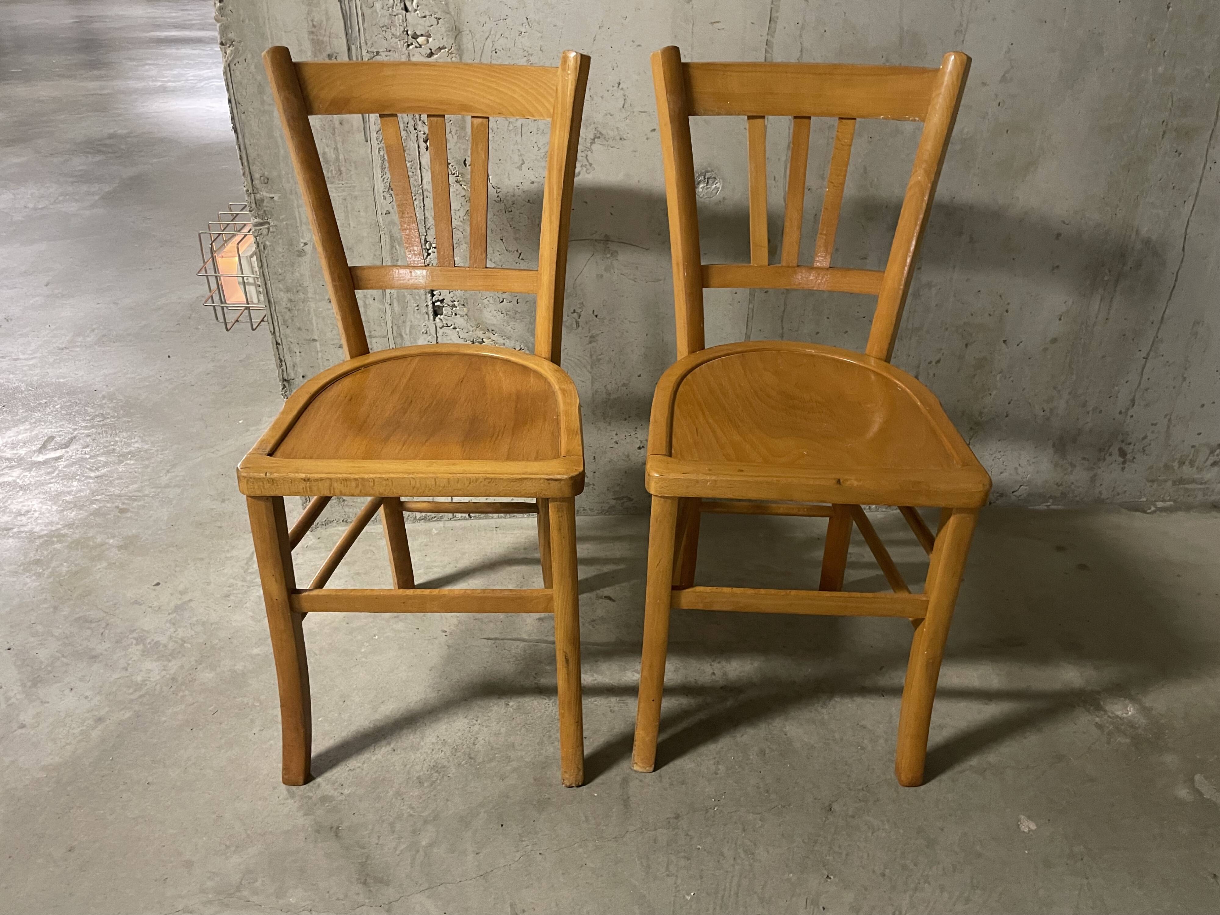 Pair of 1960s bistro chairs