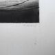 Gravure abstraite minimaliste en noir et blanc de Terry Haass, années 60