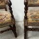 Paire de fauteuils de style Louis XIII a haut dossiers plats XX siècle