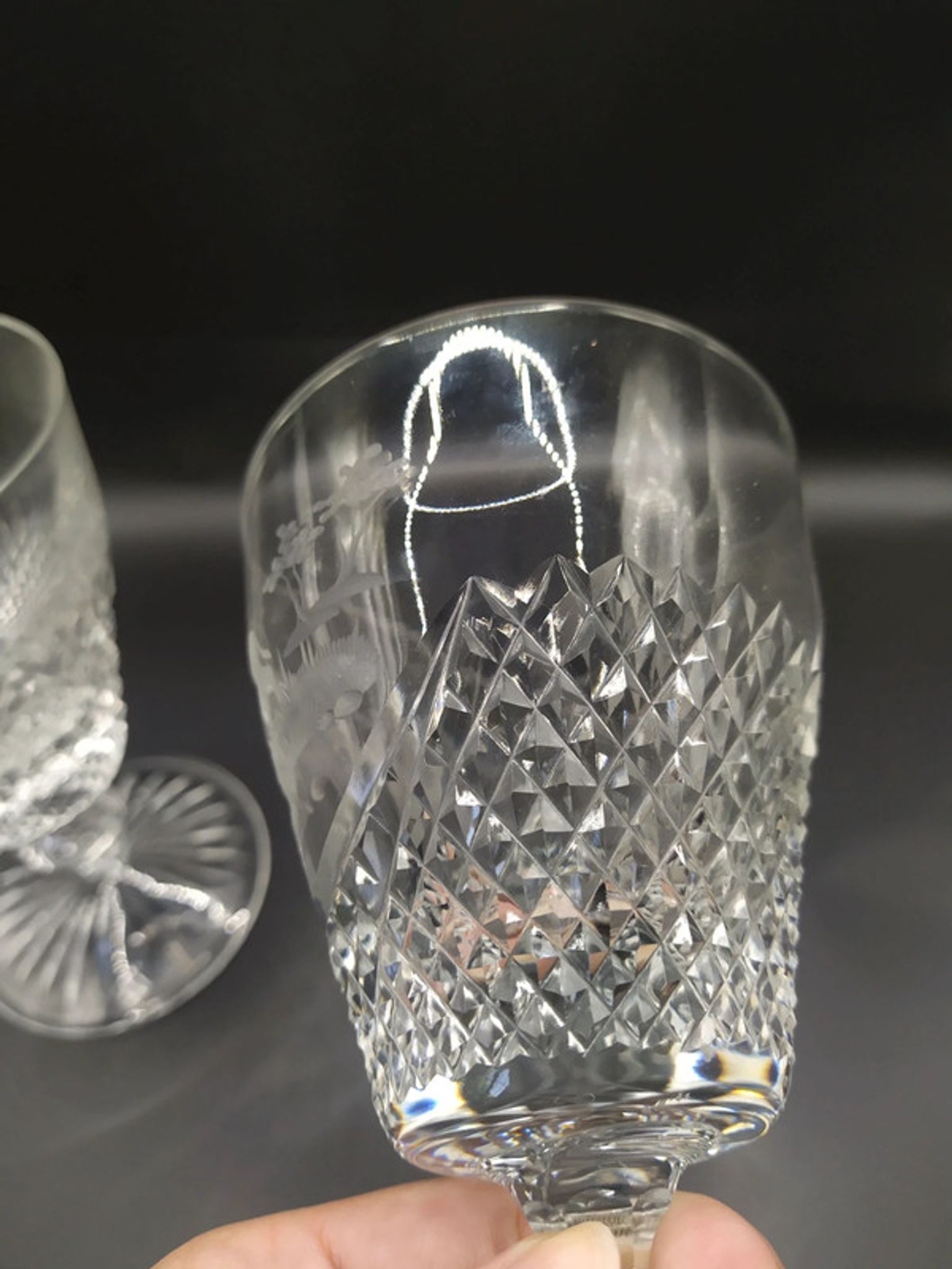 Diamond tip glasses and animal motifs