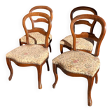 Set of 4 Louis Philippe chairs, 19th century
