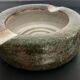Vintage glazed terracotta ashtray