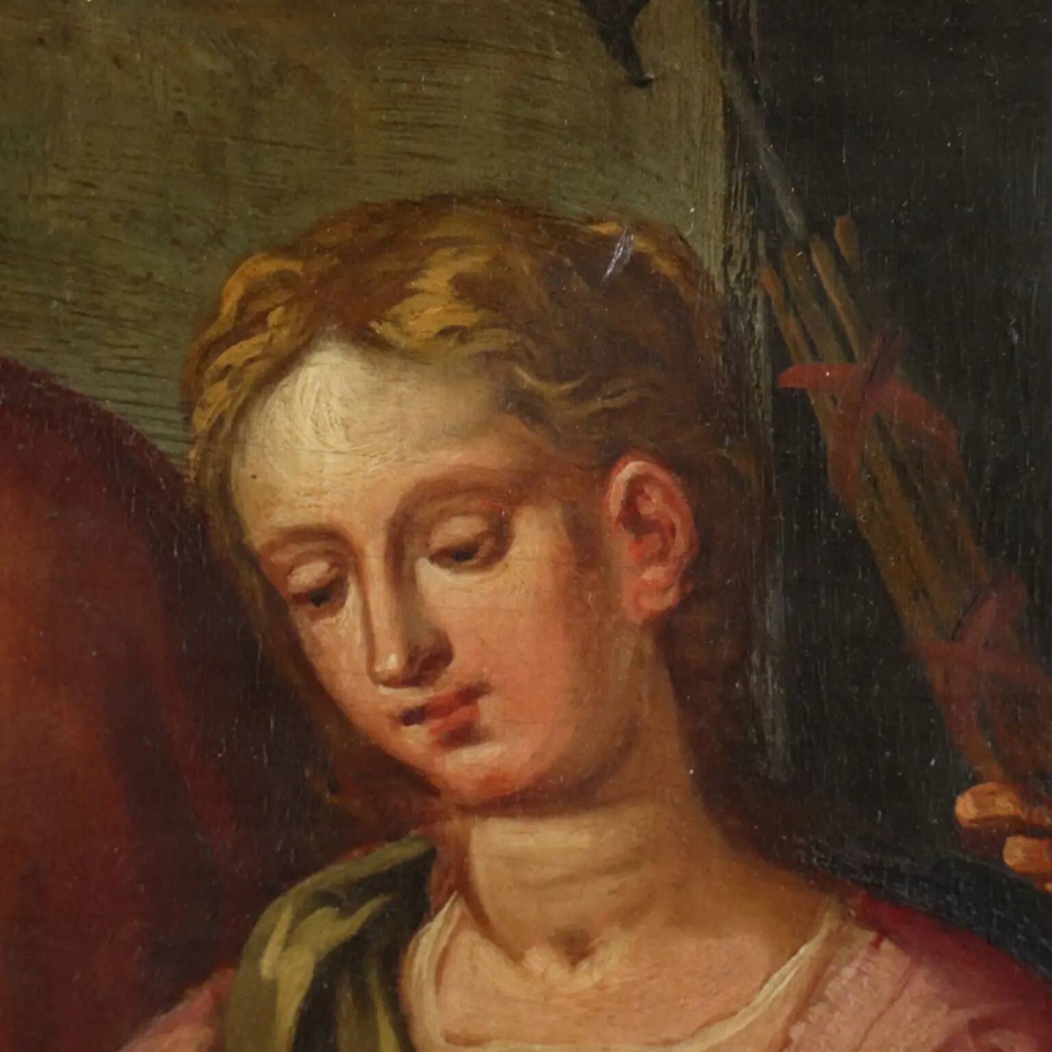 The Continence of Scipio, oil on panel, Italy 17th century.