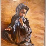 Portrait d’une jeune fille, signée J Hallard XX siècle