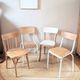 Set of 4 reimagined and mismatched vintage chairs