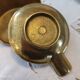 Set 5 pieces of 4 individual ashtrays in old brass